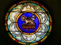 Agnus Dei or Lamb of God - Stained Glass in Antibes Church