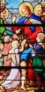 Let the Children come to Me - Stained Glass Royalty Free Stock Photo