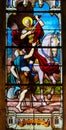 Stained Glass in Paris - St Martin of Tours Royalty Free Stock Photo