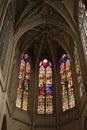 Stained glass, Church of St. Gervais and St. Protais, Paris Royalty Free Stock Photo