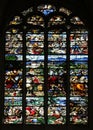 Stained glass, Church of St. Gervais and St. Protais, Paris Royalty Free Stock Photo