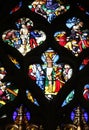 Stained glass, Church of St. Gervais and St. Protais, Paris Royalty Free Stock Photo