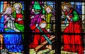 Stained Glass in Le Treport - Jesus as a Carpenter Apprentice