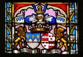 Stained Glass - Coat of Arms Royalty Free Stock Photo