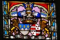 Stained Glass - Coat of Arms Royalty Free Stock Photo