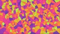 Stained glass colorful voronoi, vector eps abstract. Irregular cells background pattern. 2D Geometric shapes grid texture -
