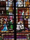 Stained glass: communion Royalty Free Stock Photo