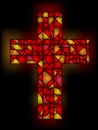 Stained glass cross Royalty Free Stock Photo