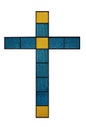 Stained glass cross Royalty Free Stock Photo