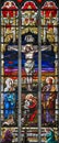 Stained Glass - Crucifixion of Jesus Royalty Free Stock Photo