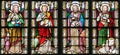 Stained Glass depicting the Four Evangelists Royalty Free Stock Photo