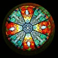 Stained glass dome Royalty Free Stock Photo