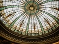 Stained glass dome ceiling at Hotel Bolivar Royalty Free Stock Photo