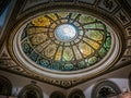 Stained glass dome, Chicago Cultural Center Royalty Free Stock Photo