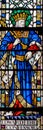 Stained Glass in Exeter Cathedral, West Window Lower Panel, Edward The Confessor A, King of England