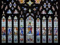 Stained Glass in Exeter Cathedral, West Window Lower Panel
