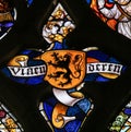 Stained Glass - Flemish Lion Royalty Free Stock Photo