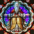 Stained Glass of God - Basilica of San Petronio, Bologna Royalty Free Stock Photo