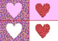 Stained glass hearts - cdr format