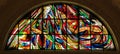 Stained Glass - Immaculate Heart of Mary in Fatima Royalty Free Stock Photo