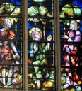 Stained Glass - Jesus on the Apostles Royalty Free Stock Photo