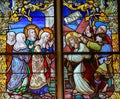 Stained Glass - Jesus meets Mary on the Way of the Cross