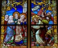 Stained Glass - Jesus meets Mary on the Way of the Cross