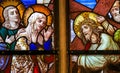 Stained Glass - Jesus meets Mary on the Way of the Cross