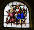 Stained Glass - Jesus and two disciples at Emmaus