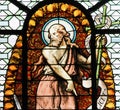 Stained Glass - John the Baptist Royalty Free Stock Photo