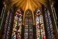 Stained Glass in La basilique Saint-Nazaire of the city Carcassonne in France