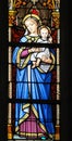 Stained Glass - Madonna and Child Royalty Free Stock Photo