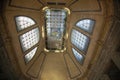 Stained Glass Map on Ceiling of Palace Station in Quebec City