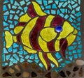 Stained Glass Mosaic Tiled Fish Royalty Free Stock Photo