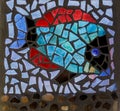 Stained Glass Mosaic Tiled Fish Royalty Free Stock Photo