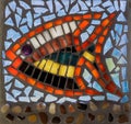 Stained Glass Mosaic Tiled Fish Royalty Free Stock Photo