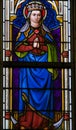 Stained Glass - Mother Mary Royalty Free Stock Photo