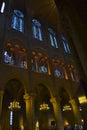 Stained Glass of Notre Dame de Paris Royalty Free Stock Photo