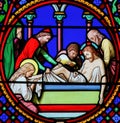 Stained Glass in Notre-Dame-des-flots, Le Havre - Burial of Jesus