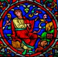 Stained Glass in Notre Dame, Paris - Tree of Jesse Royalty Free Stock Photo