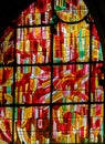 Stained Glass in Paris, St Severin Church Royalty Free Stock Photo