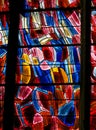 Stained Glass in Paris, St Severin Church Royalty Free Stock Photo