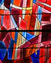 Stained Glass in Paris, St Severin Church Royalty Free Stock Photo