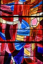 Stained Glass in Paris, St Severin Church Royalty Free Stock Photo