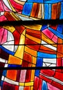 Stained Glass in Paris, St Severin Church Royalty Free Stock Photo