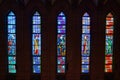 Stained Glass at Parish of Christ the King Church in Tulsa, Oklahoma Royalty Free Stock Photo