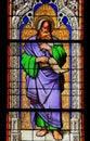 Stained Glass - the prophet Isaiah. Royalty Free Stock Photo