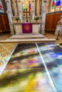 Stained Glass Reflections All Saints Castle Church Schlosskirche Wittenberg Germany Royalty Free Stock Photo