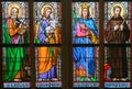 Stained Glass - Roman Catholic Saints Royalty Free Stock Photo