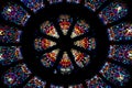 Stained glass rose window